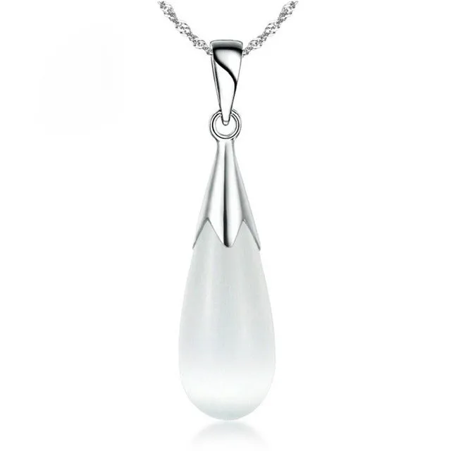 Opal Drop Necklace