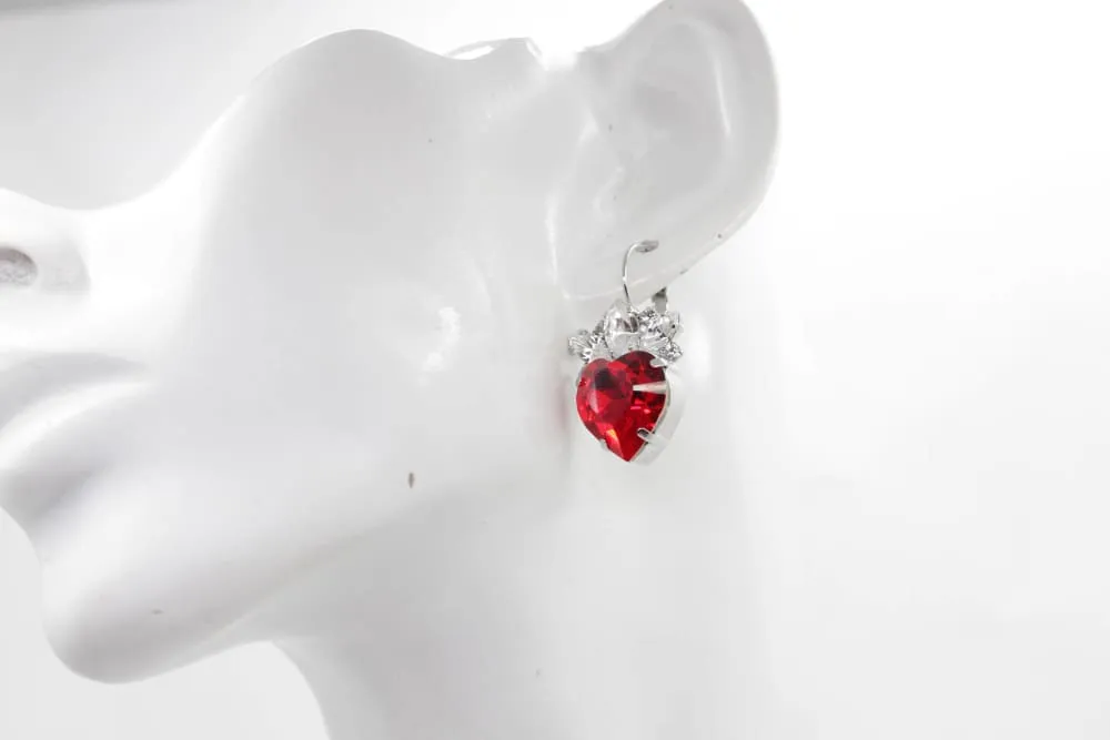 OPAL HEART EARRINGS