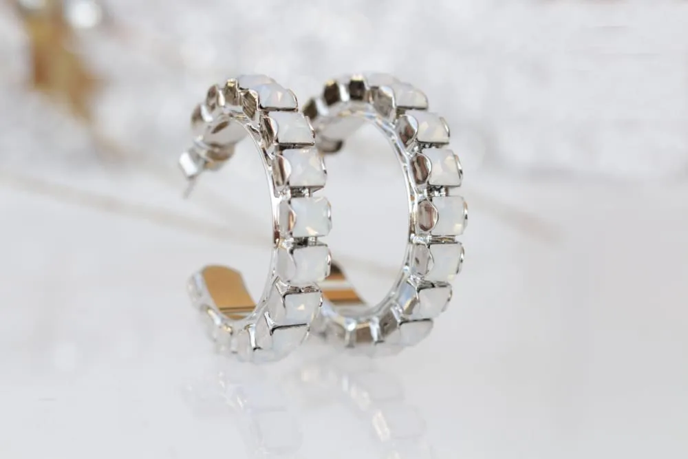 OPAL HOOP EARRINGS