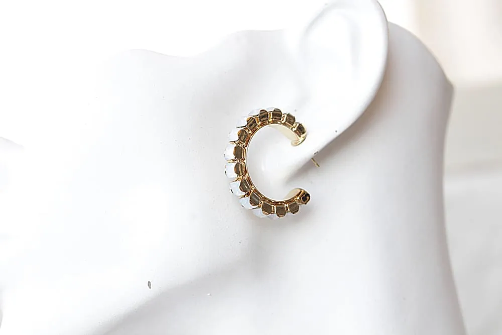 OPAL HOOP EARRINGS