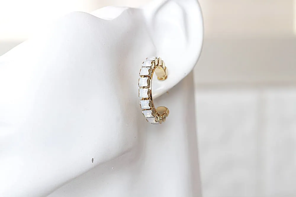 OPAL HOOP EARRINGS