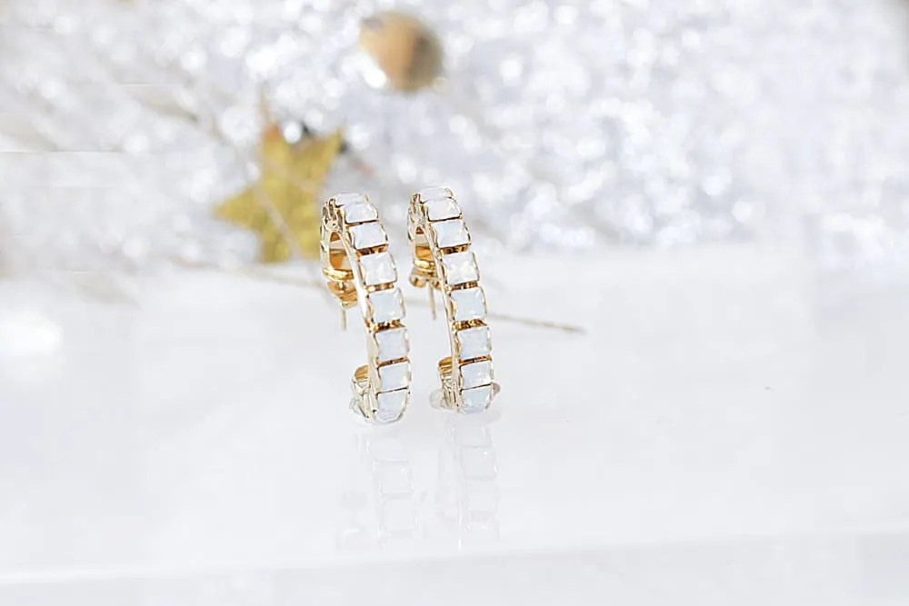 OPAL HOOP EARRINGS