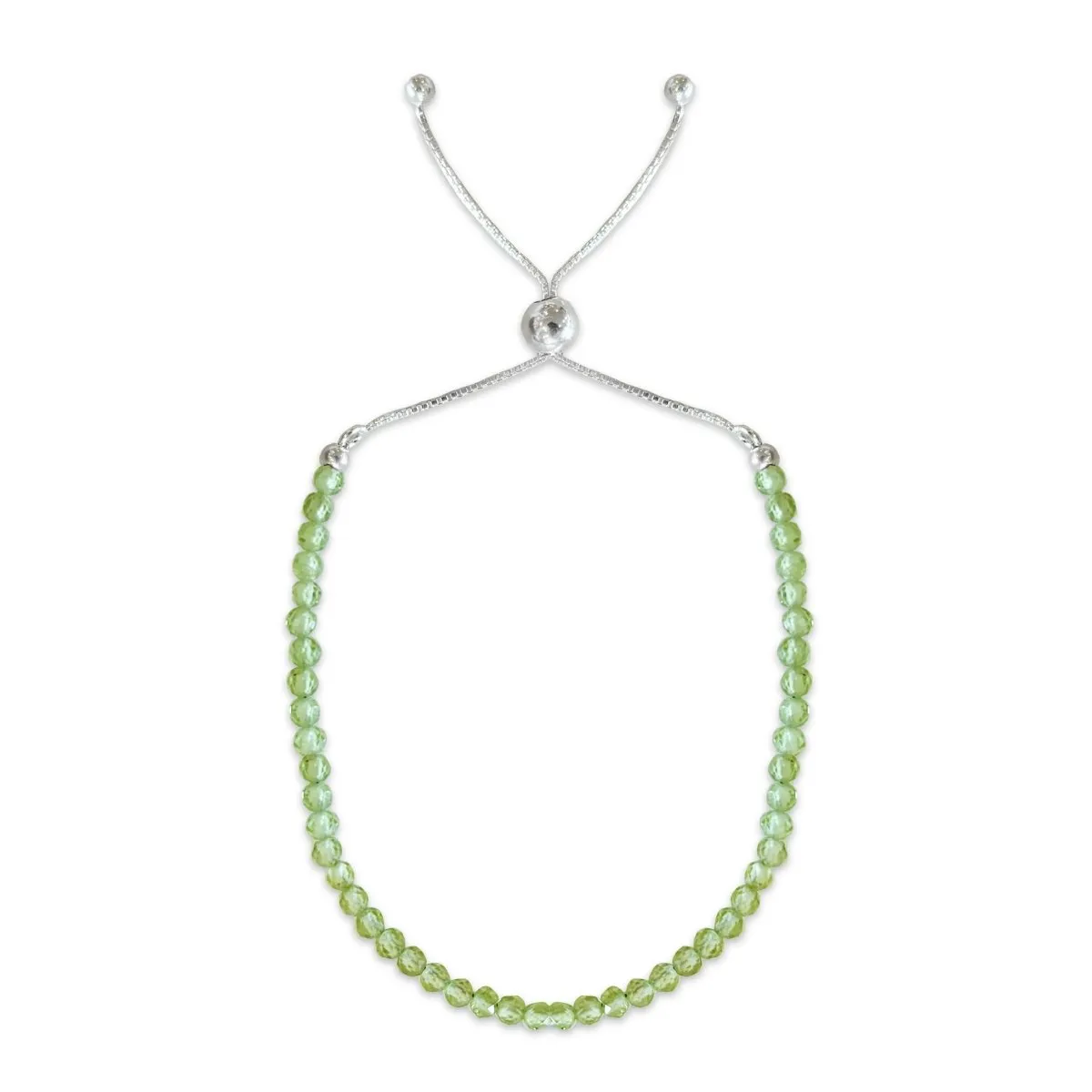 Peridot Gemstone Slide Bracelet