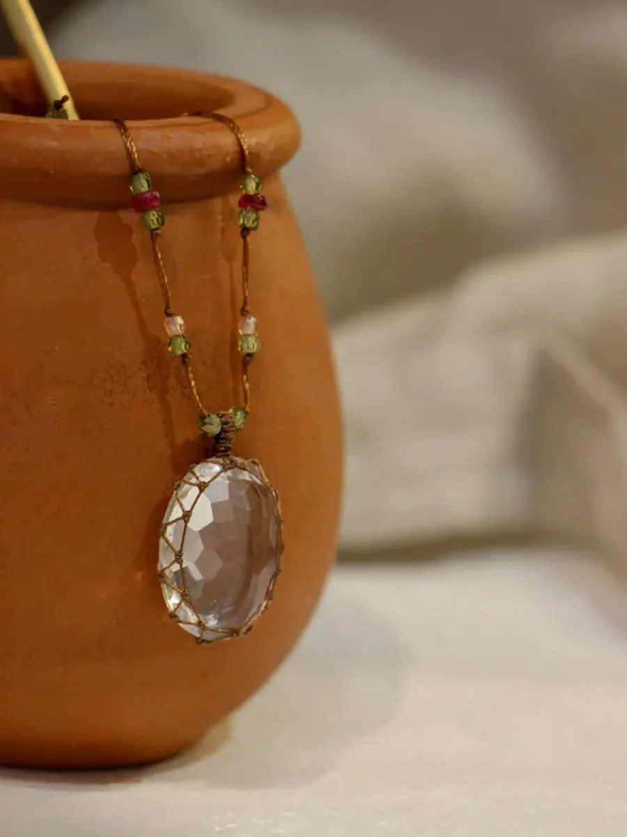 Quartz Crystal - Short Tibetan Necklace