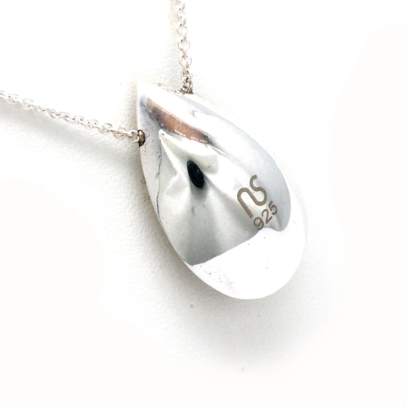 "Pearl Pod" Silver Necklace with Cortez Pearl by "Noble Sensación"