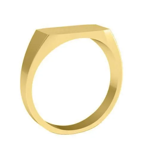 Rectangular Pinky Signet Ring - 14mm x 8mm