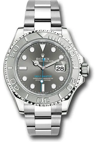 Rolex Steel and Platinum Yacht-Master 40mm Dark Rhodium Dial 126622 dkrh