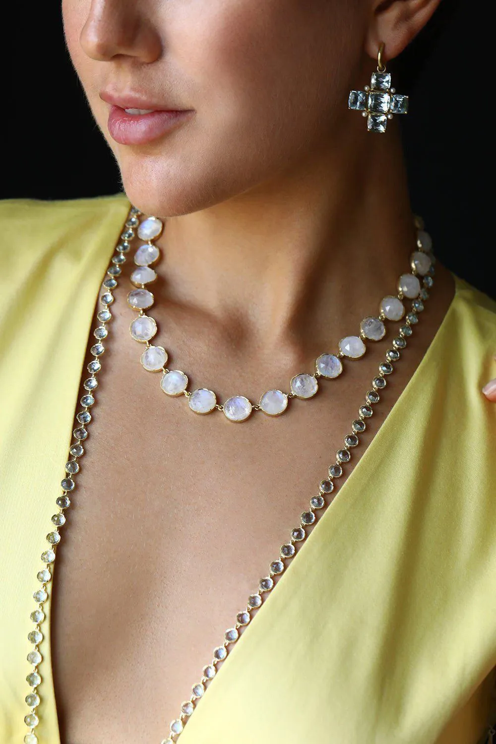 Rose Cut Aquamarine Necklace