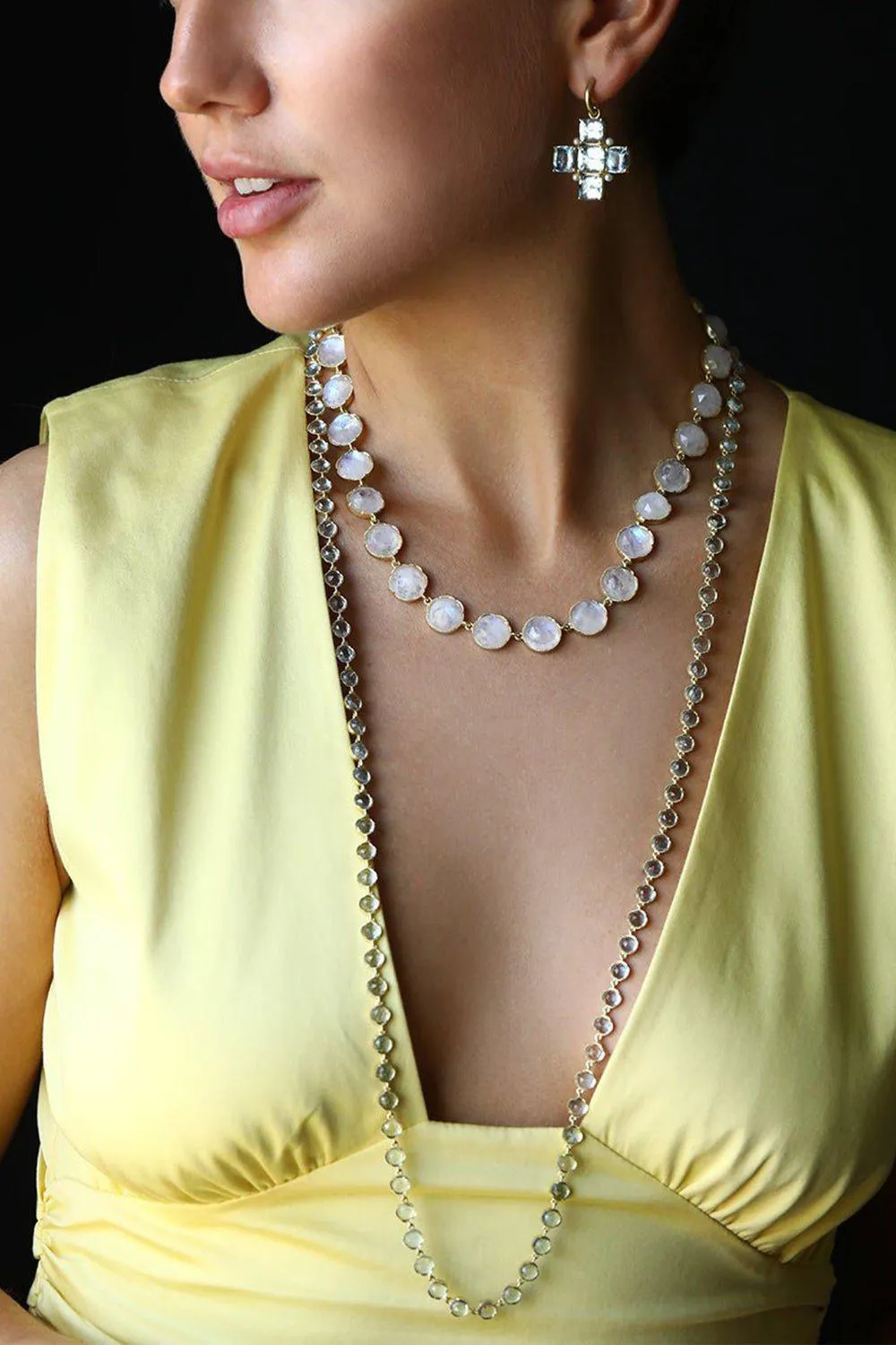 Rose Cut Aquamarine Necklace