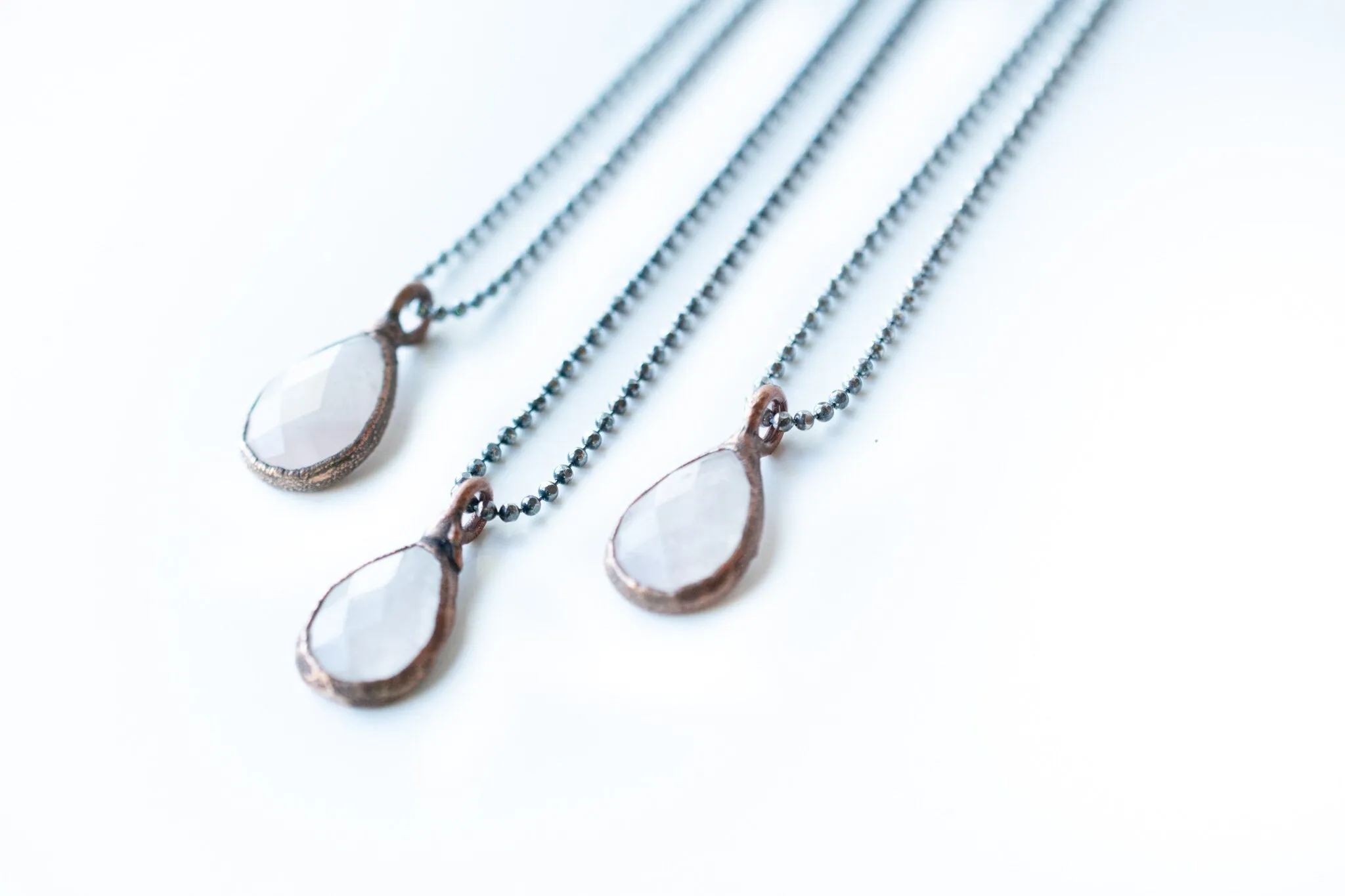 Rose Quartz Necklace | Faceted Rose Quartz