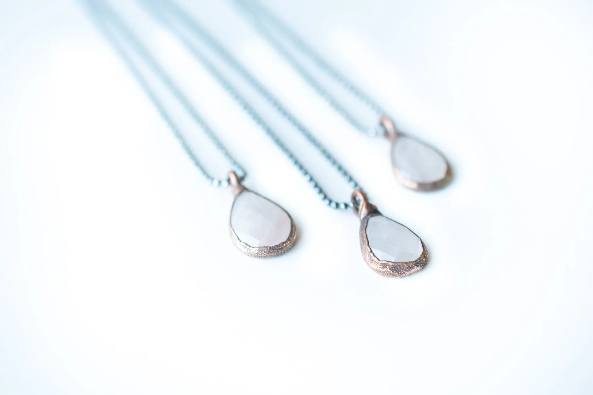 Rose Quartz Necklace | Faceted Rose Quartz