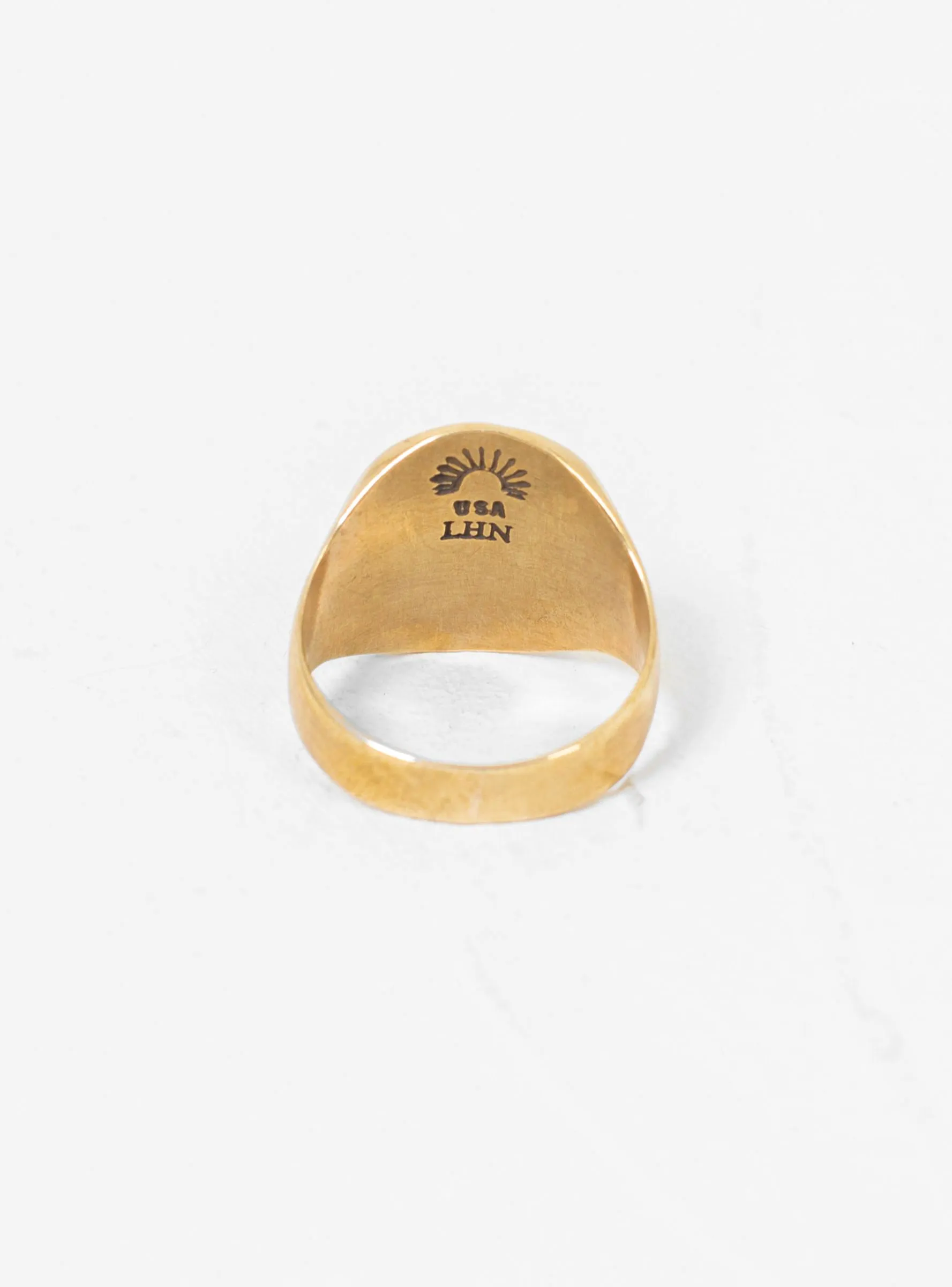 Rose Signet Ring Brass