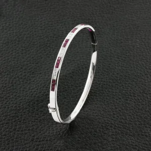 Ruby & Diamond Bangle Bracelet
