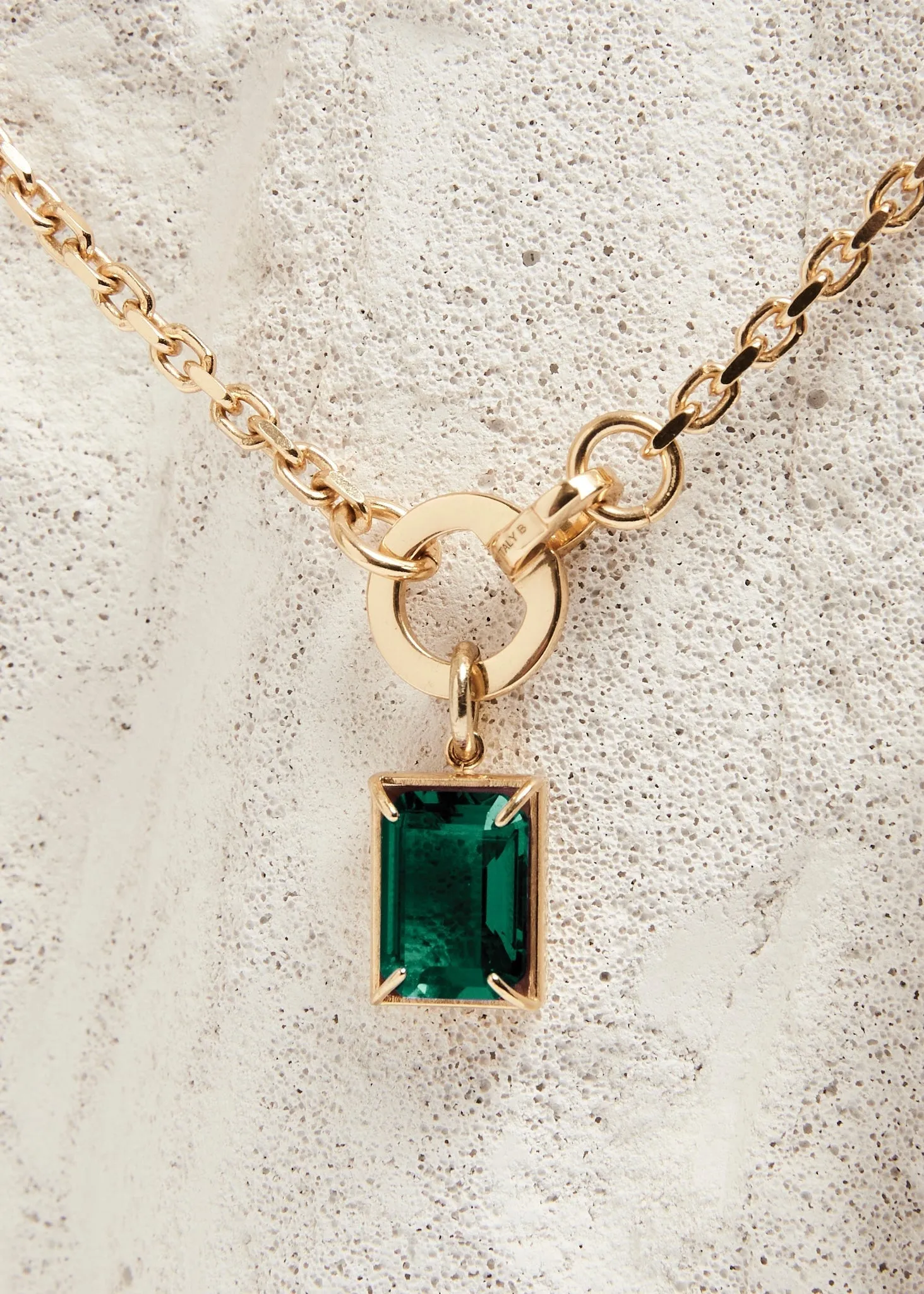 Slized Necklace Midi | Green Quartz