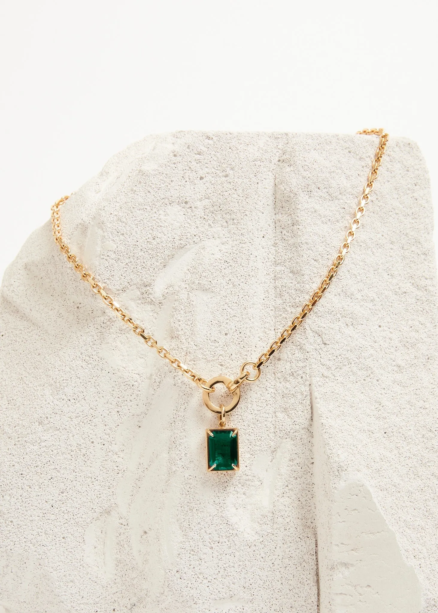 Slized Necklace Midi | Green Quartz
