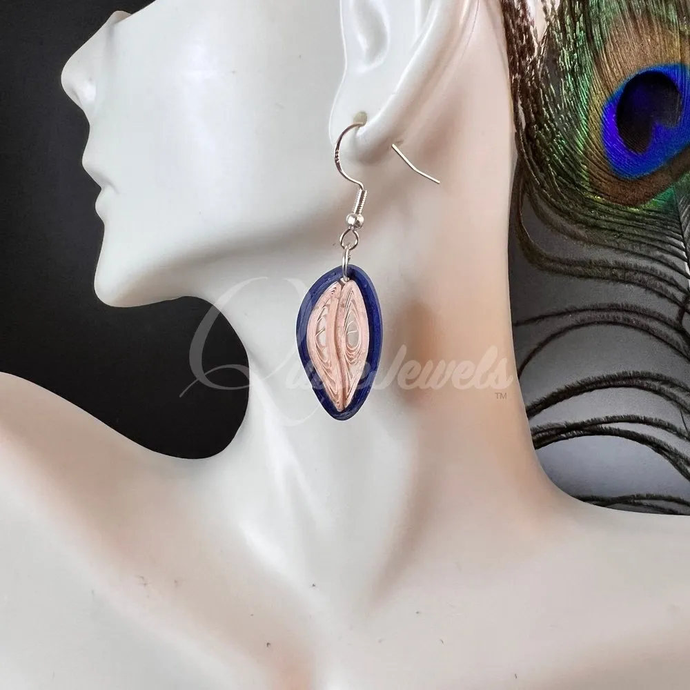 Small Drop Flower Seed Quilling Earrings