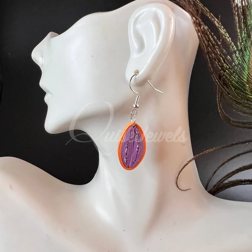 Small Drop Flower Seed Quilling Earrings