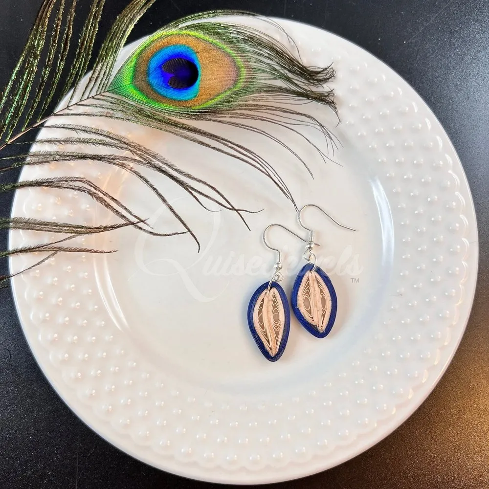 Small Drop Flower Seed Quilling Earrings