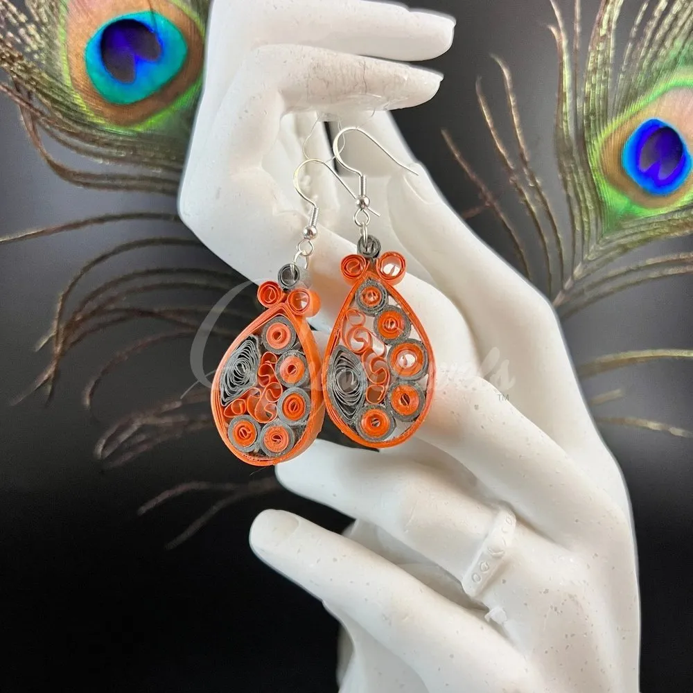 Small Tear Drop Quilling Earrings