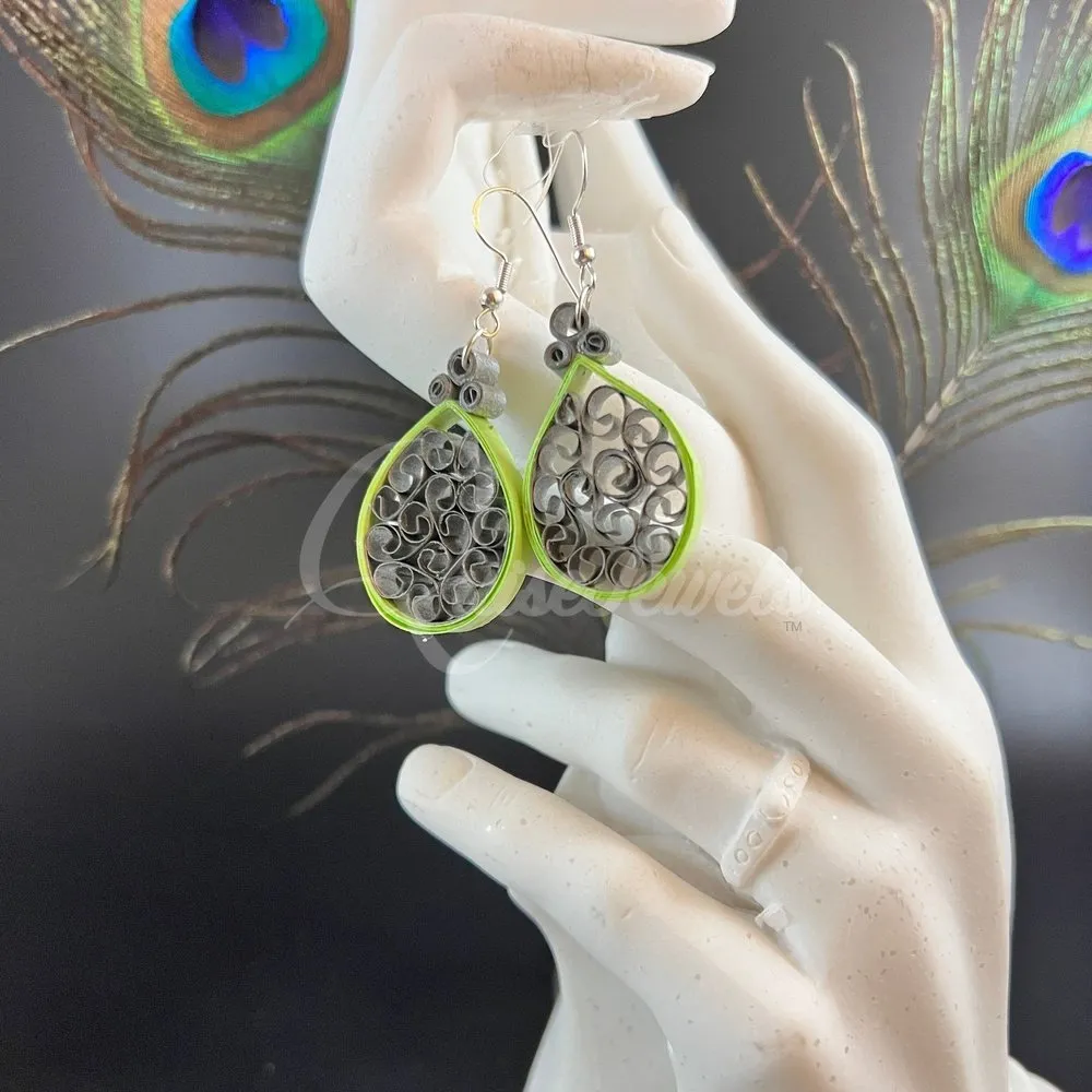 Small Tear Drop Quilling Earrings