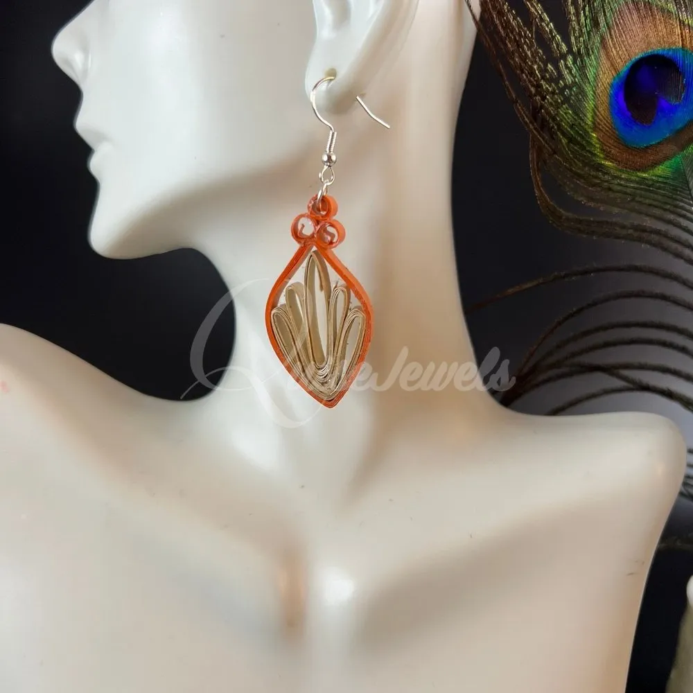 Small Tear Drop Quilling Earrings