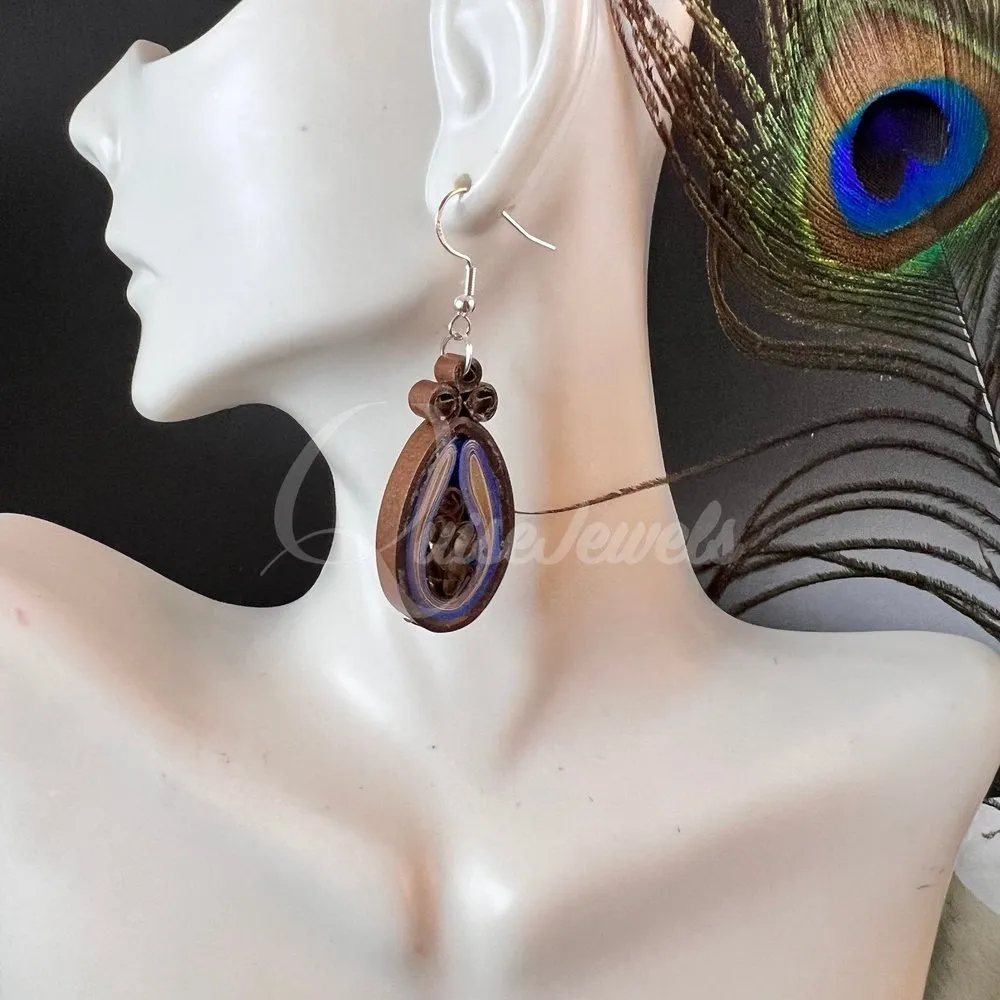 Small Tear Drop Quilling Earrings