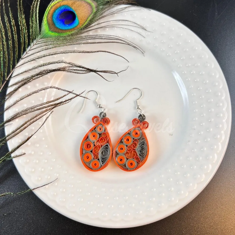 Small Tear Drop Quilling Earrings