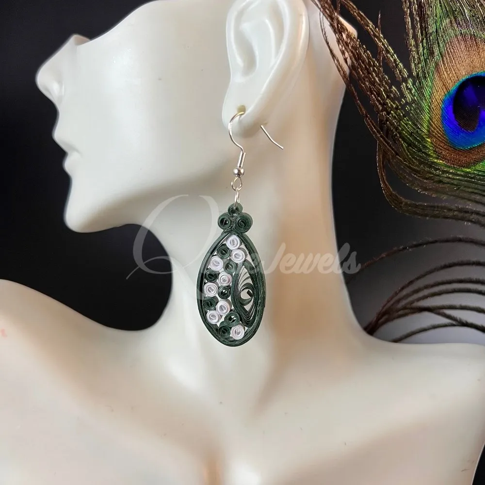 Small Tear Drop Quilling Earrings