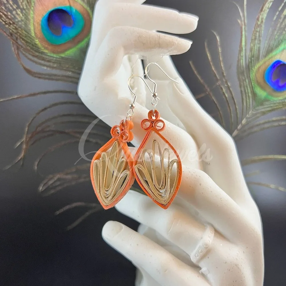 Small Tear Drop Quilling Earrings