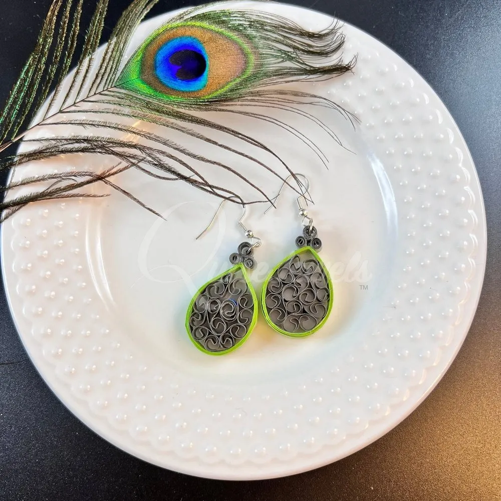 Small Tear Drop Quilling Earrings