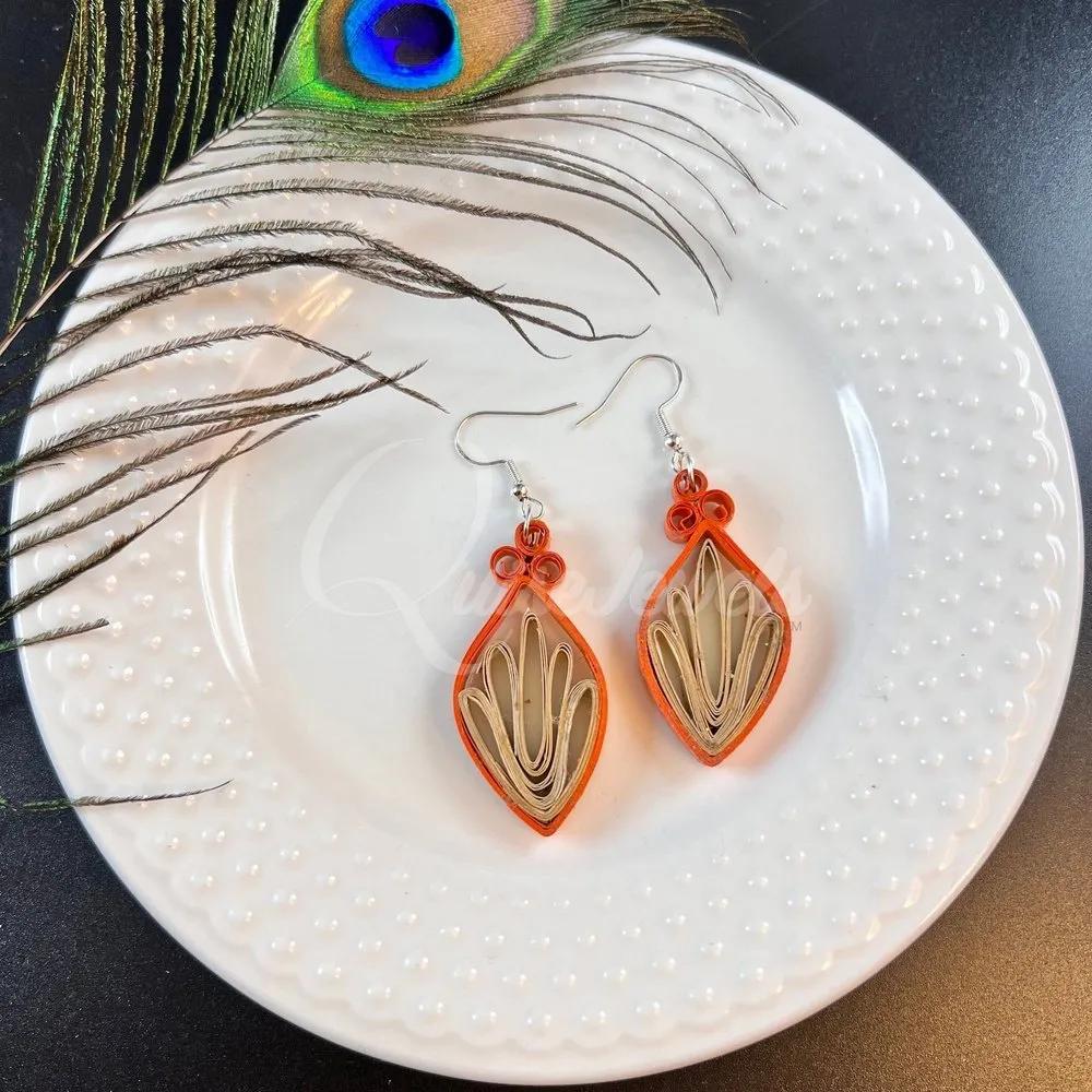 Small Tear Drop Quilling Earrings