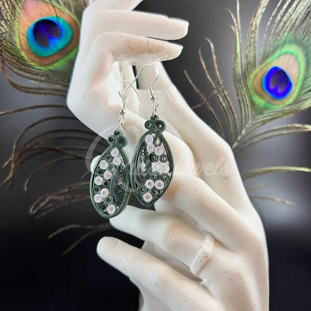 Small Tear Drop Quilling Earrings