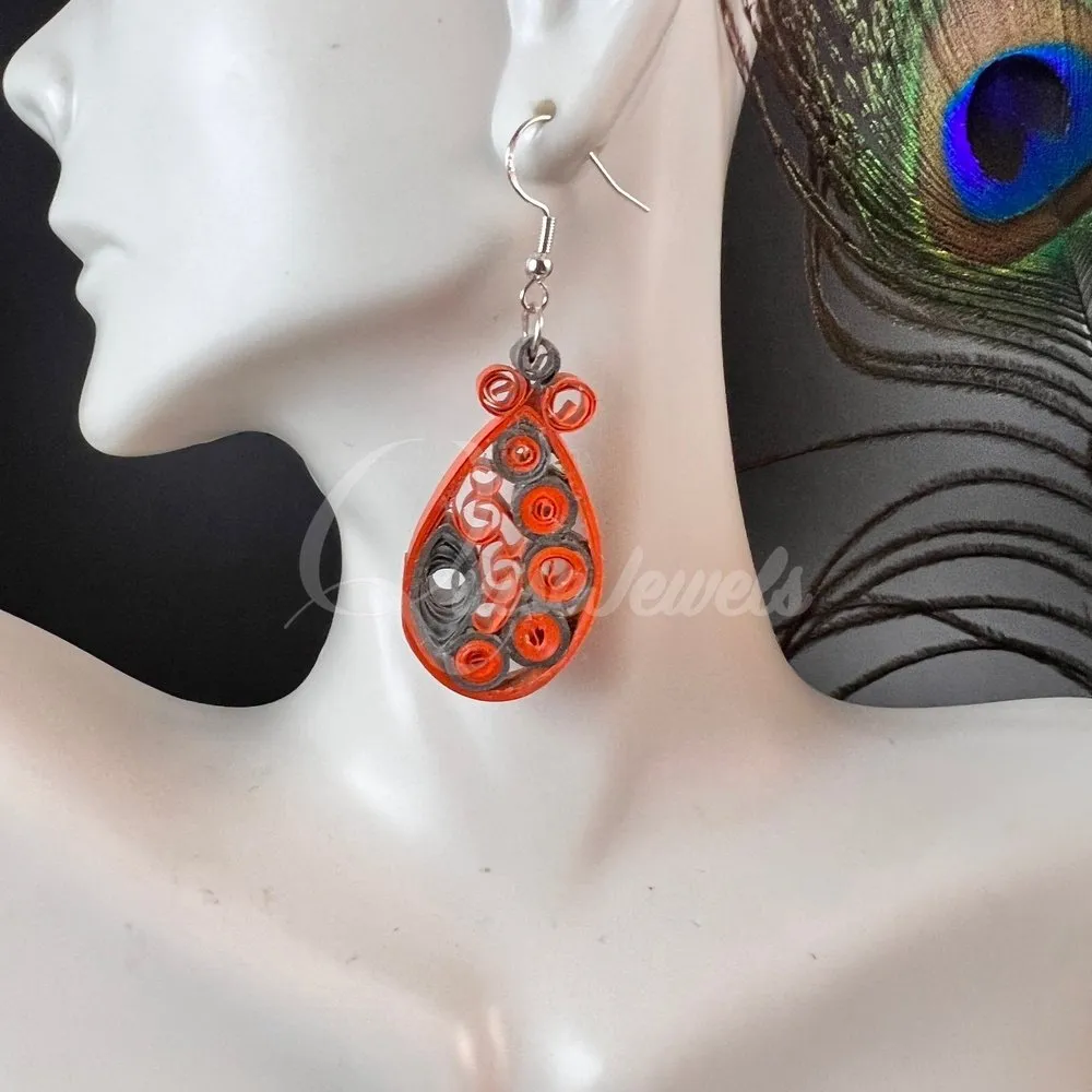 Small Tear Drop Quilling Earrings