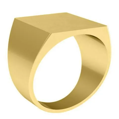 Square Face Signet Ring - 18mm x 16mm