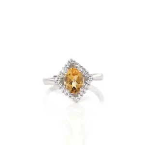 Sterling Silver Topaz, Amethyst, Garnet, & Citrine Oval Ring