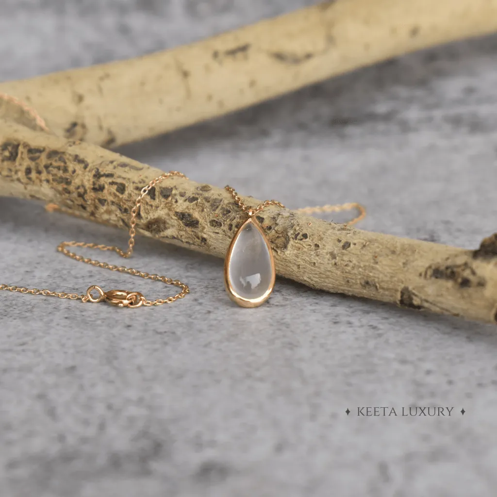 Teardrop Treasure - Rose Quartz Necklace