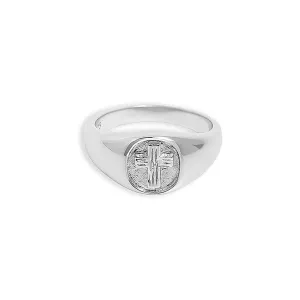 THE EMBOSSED CROSS SIGNET RING