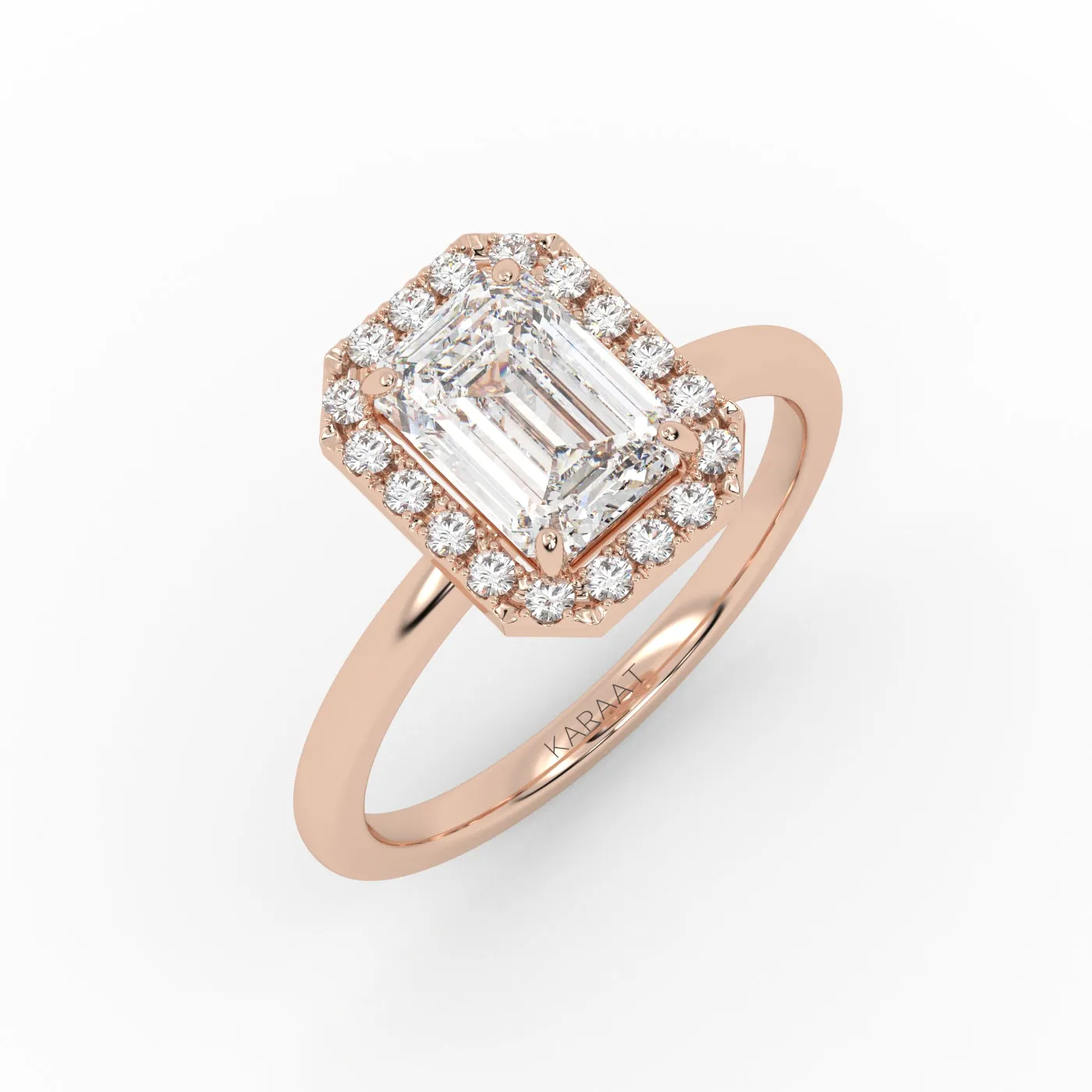 The Emerald Solitaire with Halo
