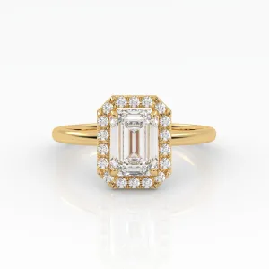 The Emerald Solitaire with Halo