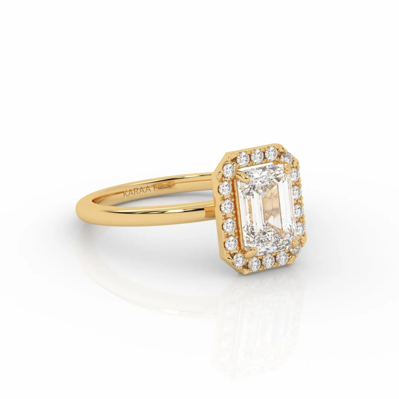 The Emerald Solitaire with Halo