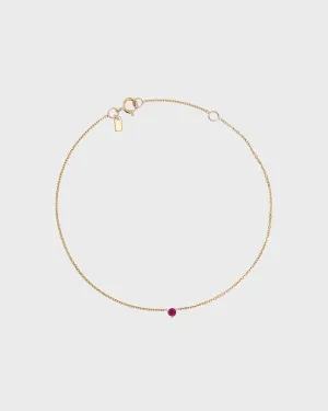 The Petite Ruby Birthstone Bracelet