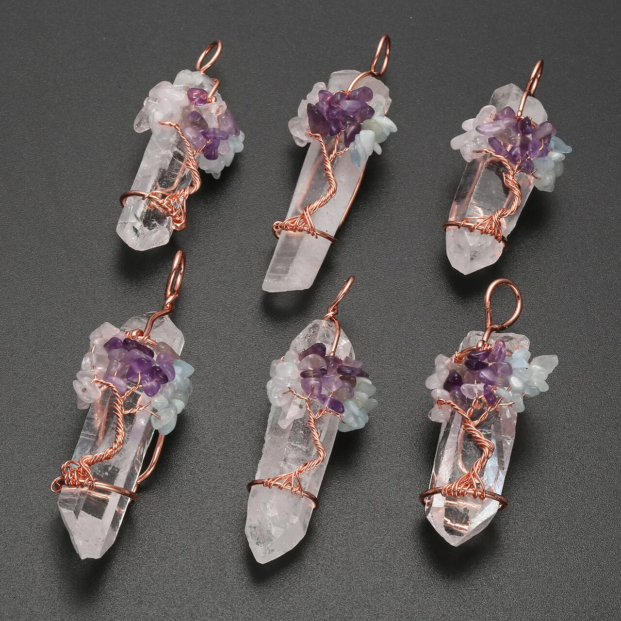 Tree of Life Crystal Handmade Pendant Necklace | Jovivi