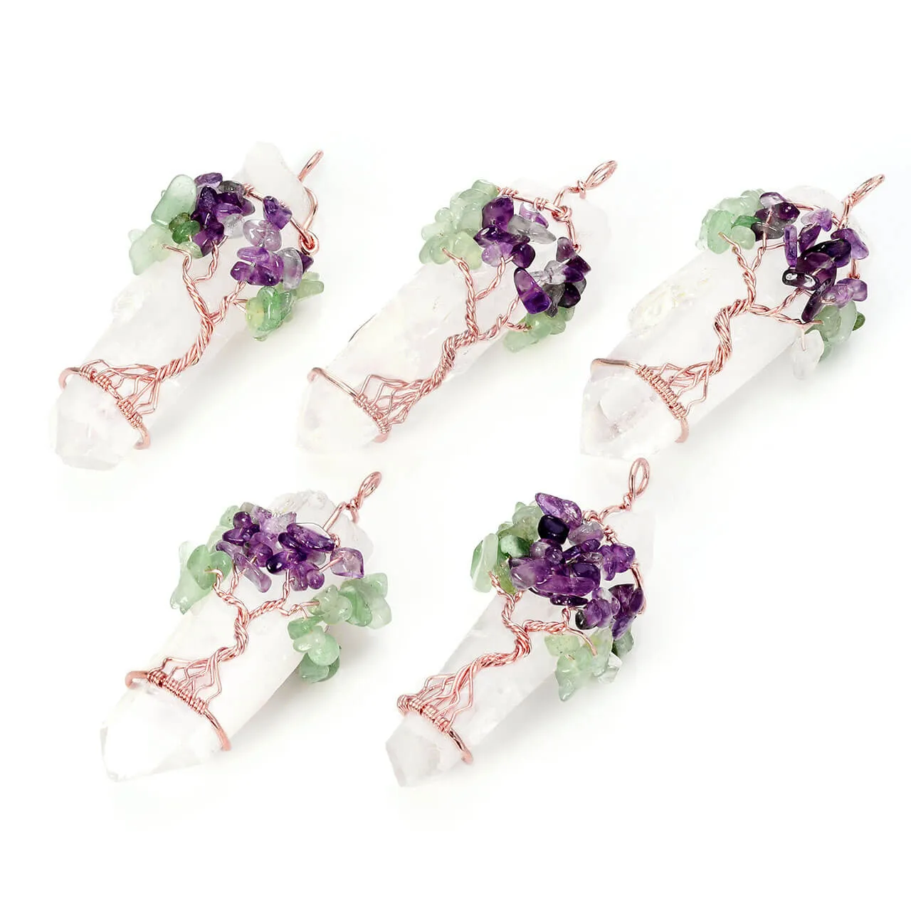 Tree of Life Crystal Handmade Pendant Necklace | Jovivi