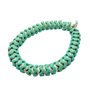 Turquoise Howlite Gemstone Wave Bracelet
