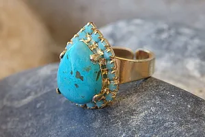 Turquoise Teardrop Ring