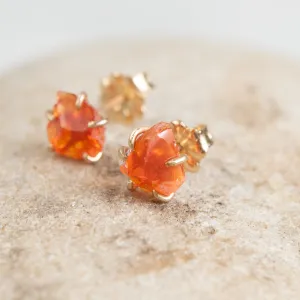 Variance Fire Opal & 14k Gold Studs