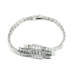 Vernetan CZ Tassle Silver Bracelet – 7in