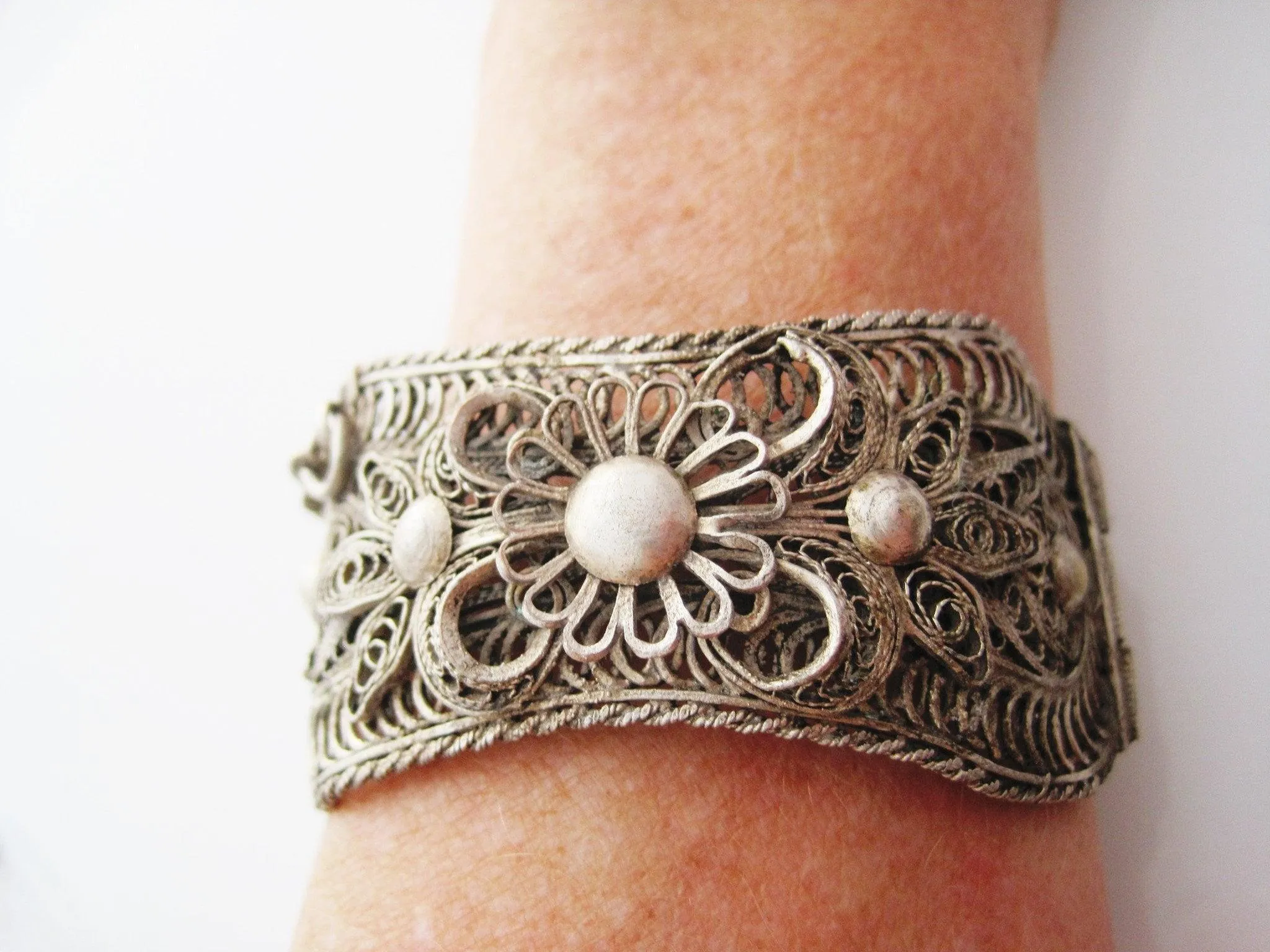 Vintage Bulgarian Filigree Bracelet