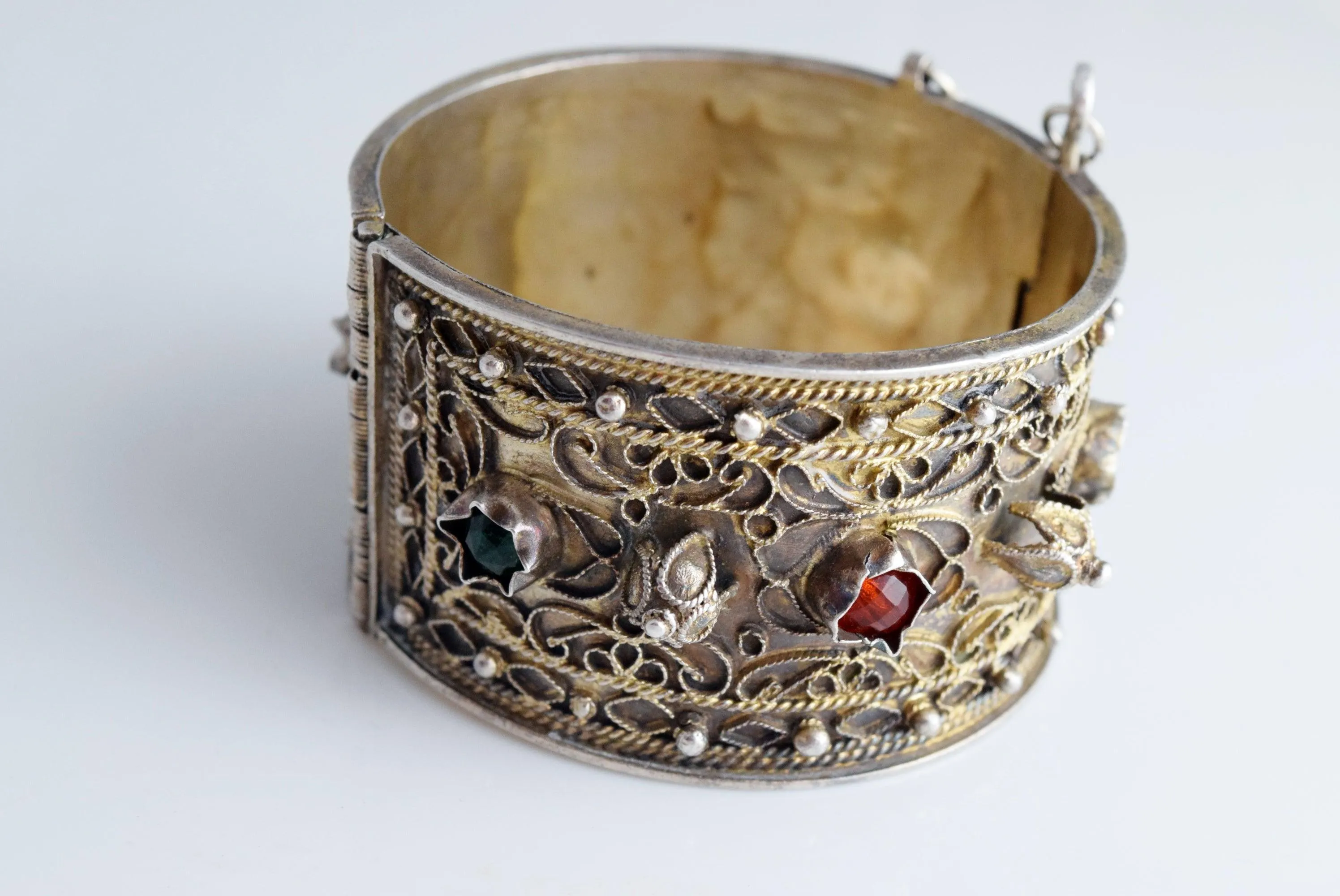 Vintage Tunisian Silver Bracelet Hadida from Djerba