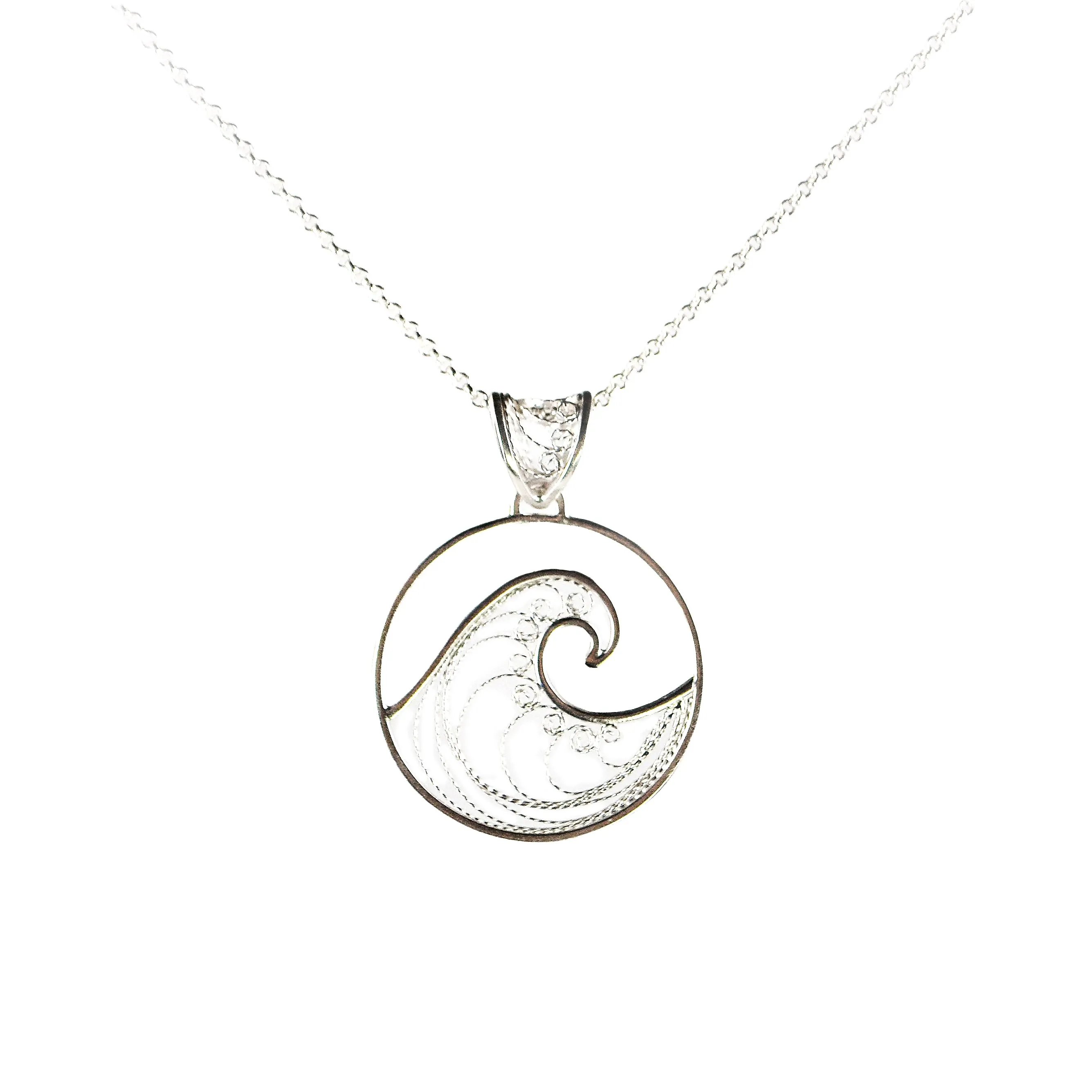 Wave Filigree Pendant